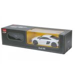 Jucarii, Copii si Bebe - Jucarii si jocuri - Vehicule si jucarii cu telecomanda - Masinute - Masina cu telecomanda audi r8 alb cu scara 1 la 24 - Infinity.ro