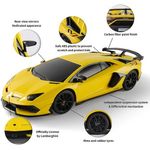 Jucarii, Copii si Bebe - Jucarii si jocuri - Vehicule si jucarii cu telecomanda - Masinute - Masina cu telecomanda lamborghini aventador svj galben cu scara 1 la 24 - Infinity.ro