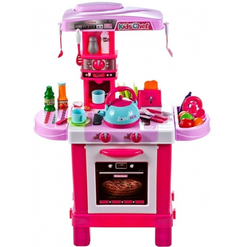 Jucarii, Copii si Bebe - Jucarii si jocuri - Jucarii de rol - Bucatarii copii - Bucatarie pentru fetite malplay cu electrocasnice ceainic si accesorii lumini si sunete - Infinity.ro