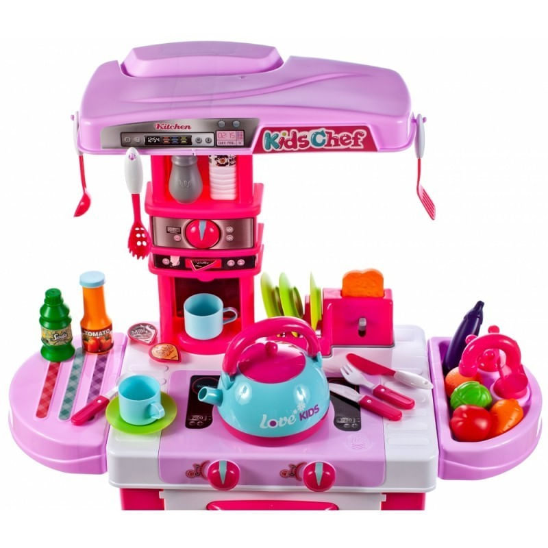 Jucarii, Copii si Bebe - Jucarii si jocuri - Jucarii de rol - Bucatarii copii - Bucatarie pentru fetite malplay cu electrocasnice ceainic si accesorii lumini si sunete - Infinity.ro