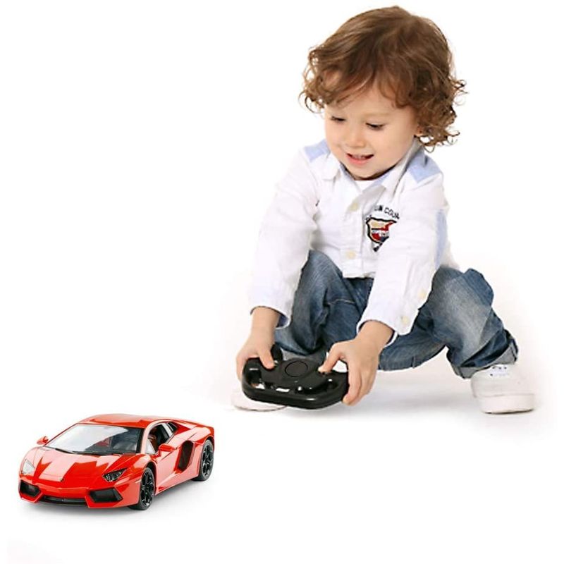 Jucarii, Copii si Bebe - Jucarii si jocuri - Vehicule si jucarii cu telecomanda - Masinute - Masina cu telecomanda lamborghini aventador rosu cu scara 1 la 24 - Infinity.ro