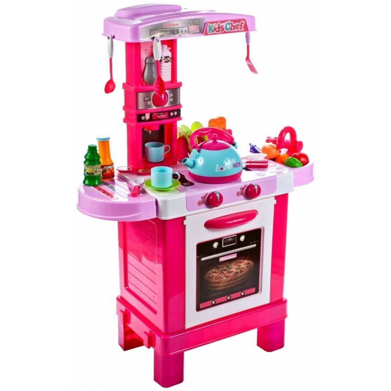 Jucarii, Copii si Bebe - Jucarii si jocuri - Jucarii de rol - Bucatarii copii - Bucatarie pentru fetite malplay cu electrocasnice ceainic si accesorii lumini si sunete - Infinity.ro