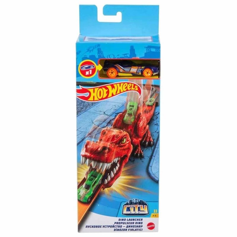 Jucarii, Copii si Bebe - Jucarii si jocuri - Jucarii & jocuri educative - Jucarii interactive - Hot Wheels gama city dino lansator - Infinity.ro