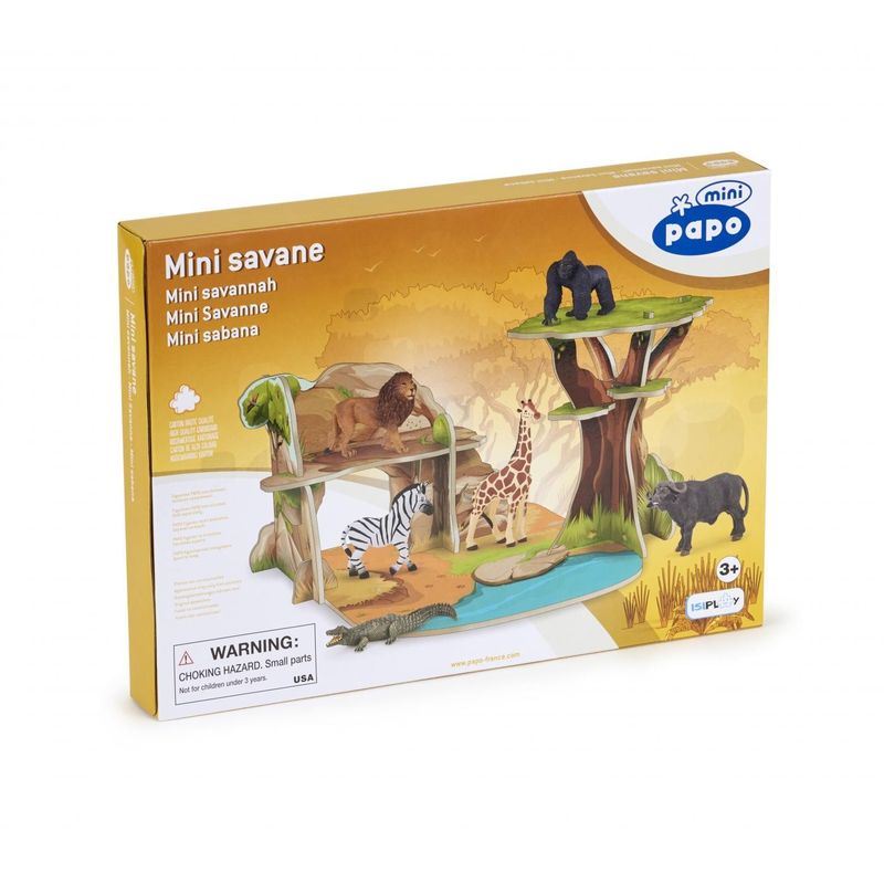 Jucarii, Copii si Bebe - Jucarii si jocuri - Jucarii & jocuri educative - Jucarii interactive - Papo mini display savana - Infinity.ro