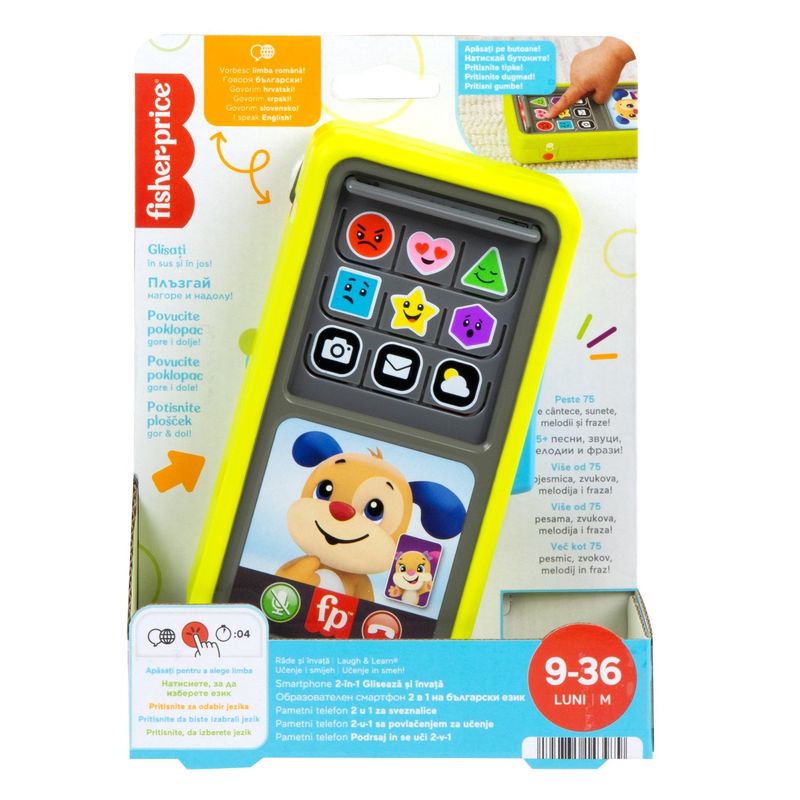 Jucarii, Copii si Bebe - Jucarii si jocuri - Jucarii & jocuri educative - Jucarii interactive - Fisher price laugh&learn 2in1 smartphone in limba romana - Infinity.ro