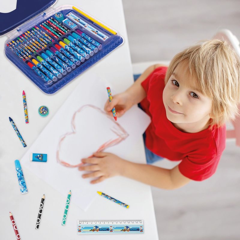 Jucarii, Copii si Bebe - Jucarii si jocuri - Jucarii & jocuri educative - Seturi pictura si desen - Gentuta pentru desen art case sonic the hedgehog - Infinity.ro