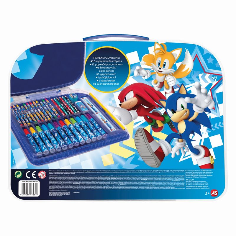 Jucarii, Copii si Bebe - Jucarii si jocuri - Jucarii & jocuri educative - Seturi pictura si desen - Gentuta pentru desen art case sonic the hedgehog - Infinity.ro