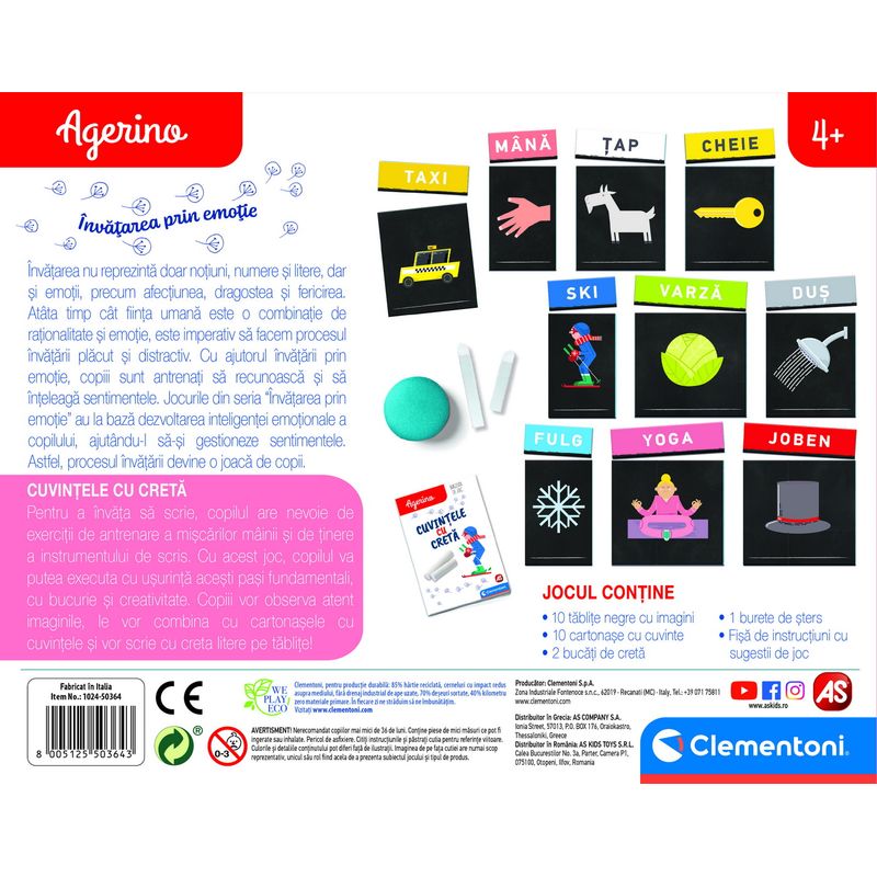 Jucarii, Copii si Bebe - Jucarii si jocuri - Jucarii & jocuri educative - Jucarii interactive - Agerino cuvintele cu creta - Infinity.ro