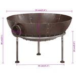 Casa si Gradina - Termice - Sobe, Seminee si accesorii - Seminee - Vatra de foc, 55x55x38 cm, fier, maro - Infinity.ro