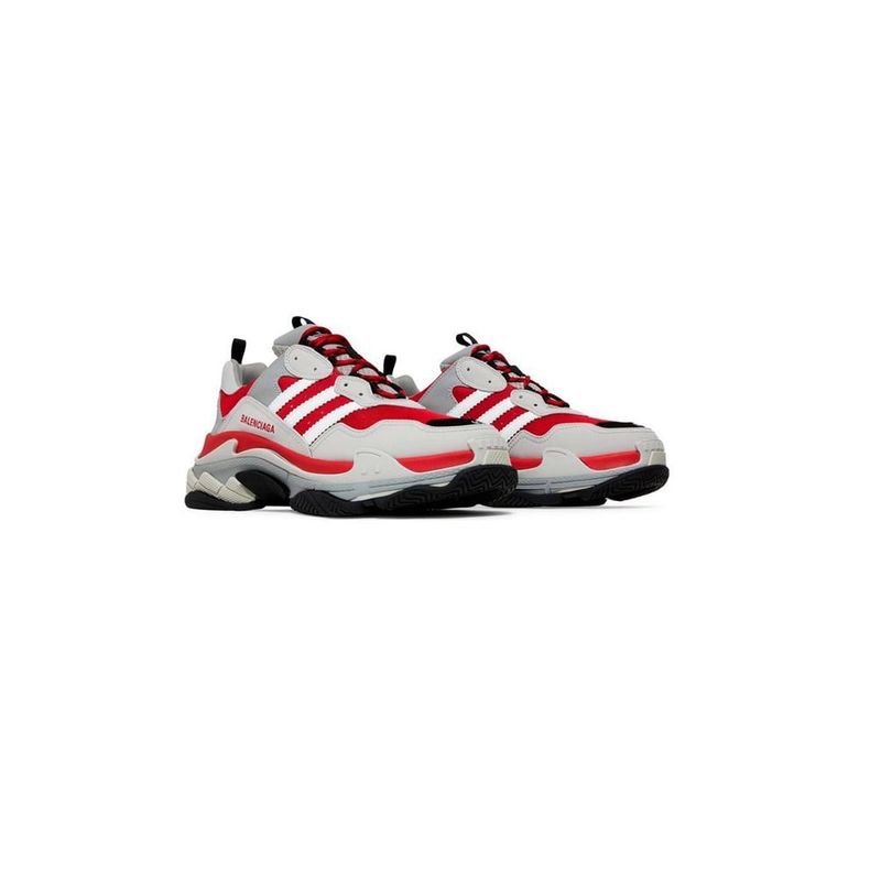 Sport si Outdoor - Echipament Sportiv - Incaltaminte sport - Pantofi sport - Pantofi Balenciaga x adidas originals Triple S, 42 EU, Gri/Rosu - Infinity.ro