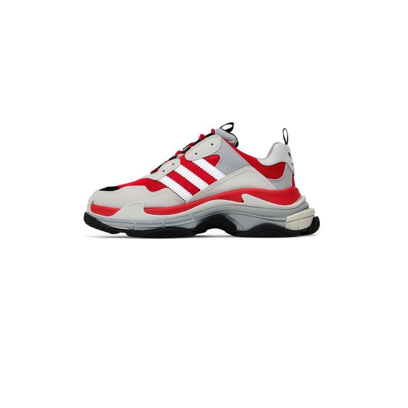 Sport si Outdoor - Echipament Sportiv - Incaltaminte sport - Pantofi sport - Pantofi Balenciaga x adidas originals Triple S, 42 EU, Gri/Rosu - Infinity.ro