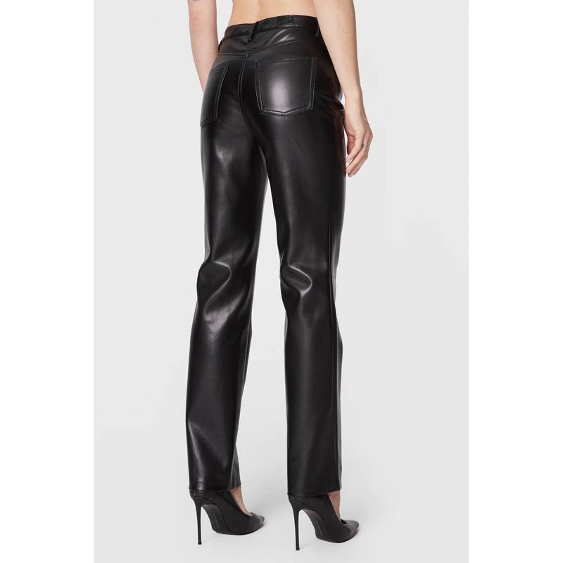 Fashion, accesorii si bijuterii - Femei - Imbracaminte femei - Pantaloni femei - Pantaloni Guess de piele ecologica Kelly W3RA0M, W34-L29 US, Negru - Infinity.ro