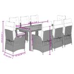 Casa si Gradina - Gradina si terasa - Mobilier exterior - Seturi mobila gradina - Set mobilier de gradina cu perne, 9 piese, negru, poliratan - Infinity.ro