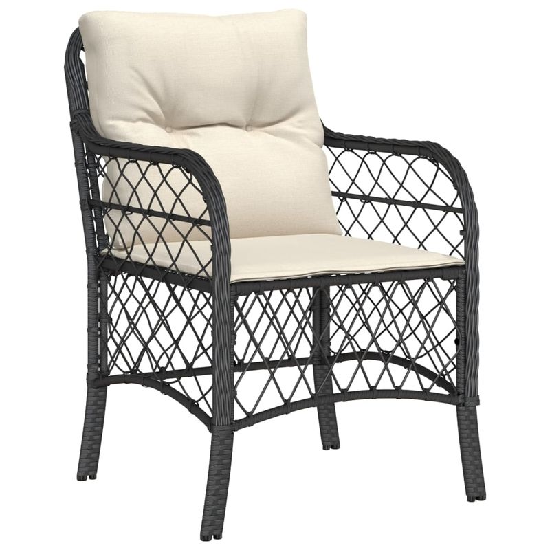 Casa si Gradina - Gradina si terasa - Mobilier exterior - Seturi mobila gradina - Set mobilier de gradina cu perne, 9 piese, negru, poliratan - Infinity.ro