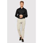 Fashion, accesorii si bijuterii - Barbati - Imbracaminte - Camasi barbati - Camasa Calvin Klein 2ply Poplin Stretch Slim Shirt K10K103025, 42 IT, Negru - Infinity.ro