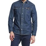 Fashion, accesorii si bijuterii - Barbati - Imbracaminte - Camasi barbati - Camasa de blugi Tommy Jeans Western DM0DM12313, XL INTL, Bleumarin - Infinity.ro