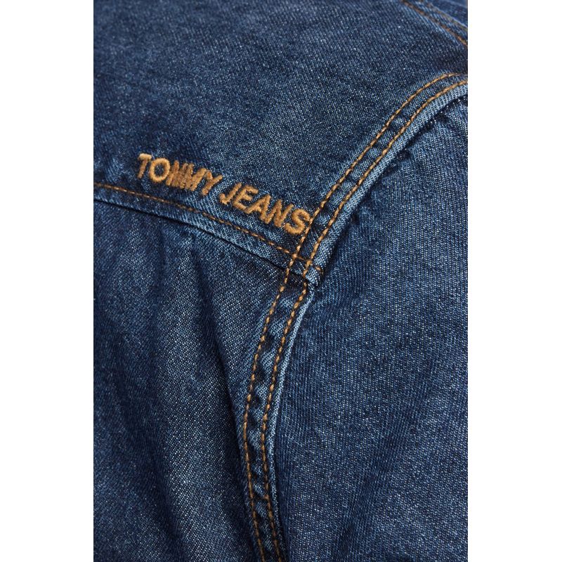 Fashion, accesorii si bijuterii - Barbati - Imbracaminte - Camasi barbati - Camasa de blugi Tommy Jeans Western DM0DM12313, XL INTL, Bleumarin - Infinity.ro