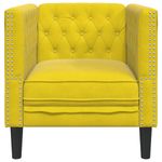 Casa si Gradina - Mobilier - Scaune si fotolii - Fotolii - Fotoliu Chesterfield, galben, catifea - Infinity.ro