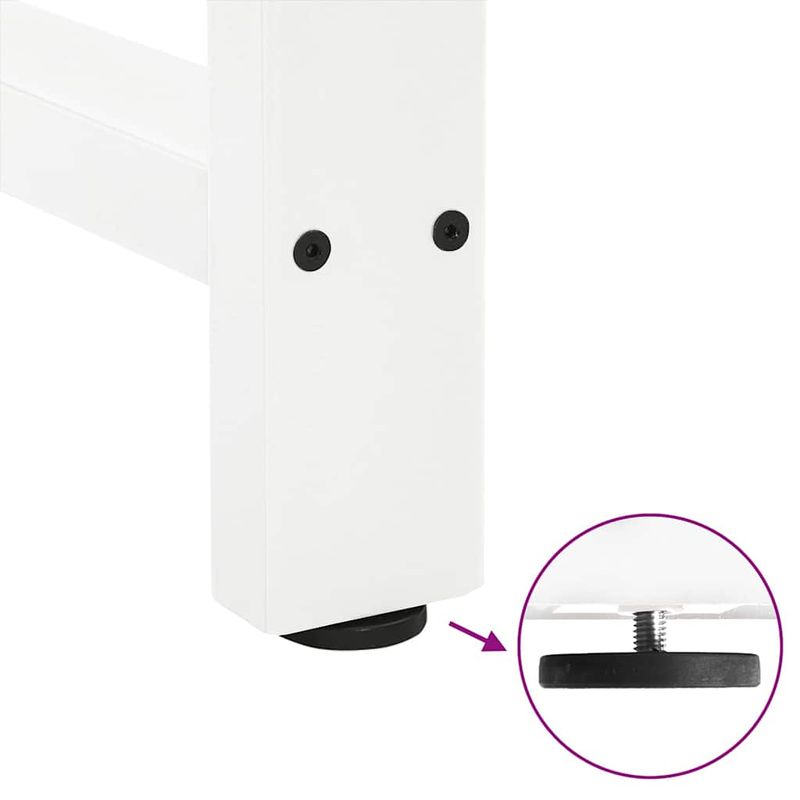 Casa si Gradina - Mobilier - Feronerie si accesorii mobila - Picioare masuta de cafea alb 2 buc 50x(110-111) cm Otel - Infinity.ro