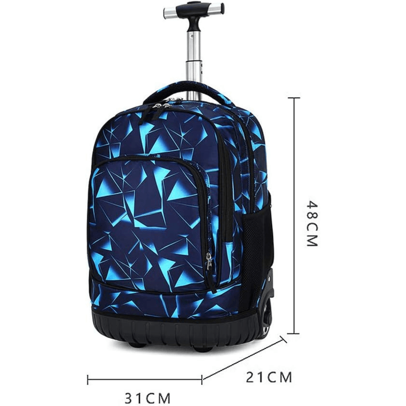 Sport si Outdoor - Articole de voiaj - Rucsacuri - Ghiozdan Troler Multifunctional cu Rotile, Rucsac de Capacitate Mare, Pentru Fete si Baieti, Ideal pentru Scoala - Infinity.ro