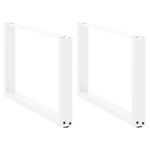 Casa si Gradina - Mobilier - Feronerie si accesorii mobila - Picioare masuta cafea in forma de U 2 buc alb 70x(42-43)cm otel - Infinity.ro