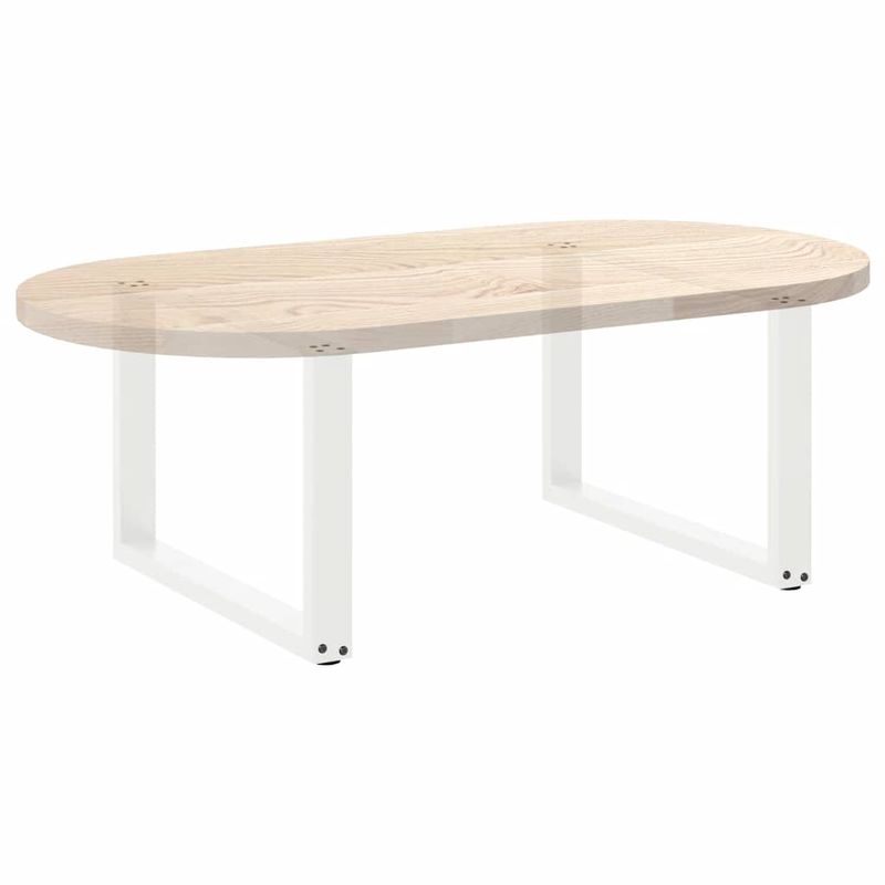 Casa si Gradina - Mobilier - Feronerie si accesorii mobila - Picioare masuta cafea in forma de U 2 buc alb 70x(42-43)cm otel - Infinity.ro