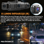 Auto si Moto - Electronice auto - Camere auto si DVR - Camera de bord pentru masina cu 4 canale 360°–FHD 1080P, WIFI+GPS, Monitorizare PARCARE 24h, G-Senzor, Aplicatie Telefon - Infinity.ro