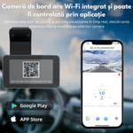 Auto si Moto - Electronice auto - Camere auto si DVR - Camera Auto Dubla de bord 4k - Full HD, WIFI+ GPS, G-Senzor Reglabil, Aplicatie pe Telefon, Night Vision, Loop Recording - Infinity.ro