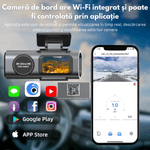 Auto si Moto - Electronice auto - Camere auto si DVR - Camera Auto Dubla de bord 4k – 2160p Full HD, WIFI+GPS, G-Senzor, Aplicatie pe Telefon, Night Vision, Inregistrare bucla - Infinity.ro