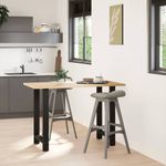 Casa si Gradina - Mobilier - Feronerie si accesorii mobila - Picioare masuta de cafea Negru 2 buc 60x(90-91) cm Otel - Infinity.ro