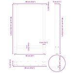 Casa si Gradina - Mobilier - Feronerie si accesorii mobila - Picioare masuta de cafea Negru 2 buc 60x(90-91) cm Otel - Infinity.ro