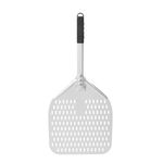 Casa si Gradina - Bucatarie si vesela - Ustensile bucatarie - Pensule, spatule si teluri bucatarie - Lopata de pizza patrata perforata cu maner scurt, 305x660 mm - Infinity.ro