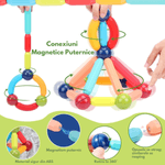 Jucarii, Copii si Bebe - Jucarii si jocuri - Seturi de constructie si cuburi - Seturi de constructie - Set Jucarii Magnetice de Constructie pentru Copii, 110 Piese STEM Educationale, Dezvoltare Creativitate si Imaginatie - Infinity.ro
