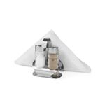 Casa si Gradina - Bucatarie si vesela - Organizare si depozitare bucatarie - Suporturi tacamuri si vase - Set condimente / oliviera, Hendi, 3 piese: sare, piper, suport servetele, 85x75x(H)115 mm. - Infinity.ro