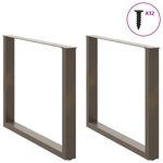 Casa si Gradina - Mobilier - Feronerie si accesorii mobila - Picioare pentru masa in forma de U 2 buc Otel natural Otel - Infinity.ro