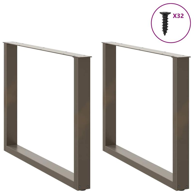 Casa si Gradina - Mobilier - Feronerie si accesorii mobila - Picioare pentru masa in forma de U 2 buc Otel natural Otel - Infinity.ro