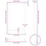 Casa si Gradina - Mobilier - Feronerie si accesorii mobila - Picioare masuta de cafea Otel natural 2 buc 60x(100-101)cm Otel - Infinity.ro