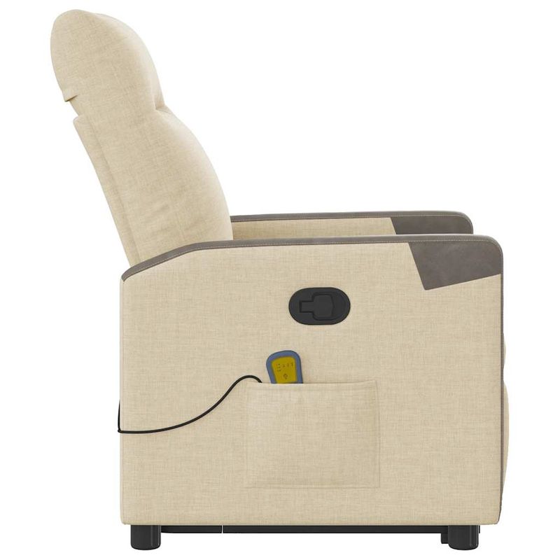 Ingrijire personala si Cosmetice - Sanatate si wellness - Articole wellness - Fotolii de masaj - Fotoliu masaj rabatabil cu ridicare, crem, material textil - Infinity.ro