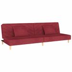 Casa si Gradina - Mobilier - Canapele si coltare - Canapele - Canapea extensibila cu 2 locuri, 2 perne, rosu vin, textil - Infinity.ro