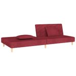 Casa si Gradina - Mobilier - Canapele si coltare - Canapele - Canapea extensibila cu 2 locuri, 2 perne, rosu vin, textil - Infinity.ro