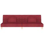 Casa si Gradina - Mobilier - Canapele si coltare - Canapele - Canapea extensibila cu 2 locuri, 2 perne, rosu vin, textil - Infinity.ro