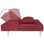 Casa si Gradina - Mobilier - Canapele si coltare - Canapele - Canapea extensibila cu 2 locuri, 2 perne, rosu vin, textil - Infinity.ro