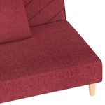 Casa si Gradina - Mobilier - Canapele si coltare - Canapele - Canapea extensibila cu 2 locuri, 2 perne, rosu vin, textil - Infinity.ro