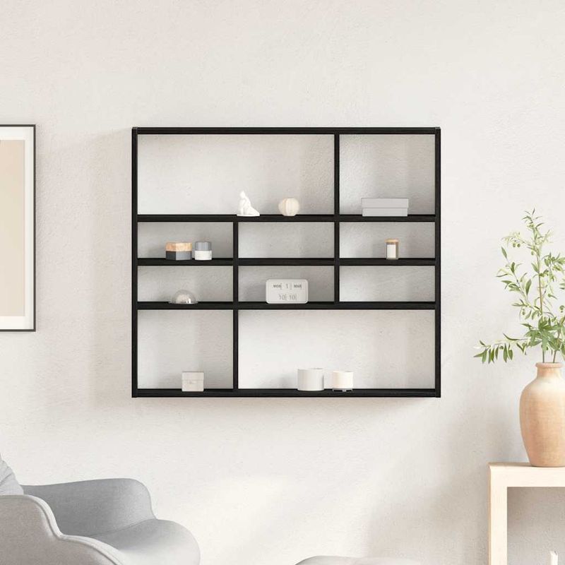 Casa si Gradina - Mobilier - Biblioteci si rafturi - Rafturi - Raft de perete, stejar negru, 90x16x78 cm, lemn prelucrat - Infinity.ro