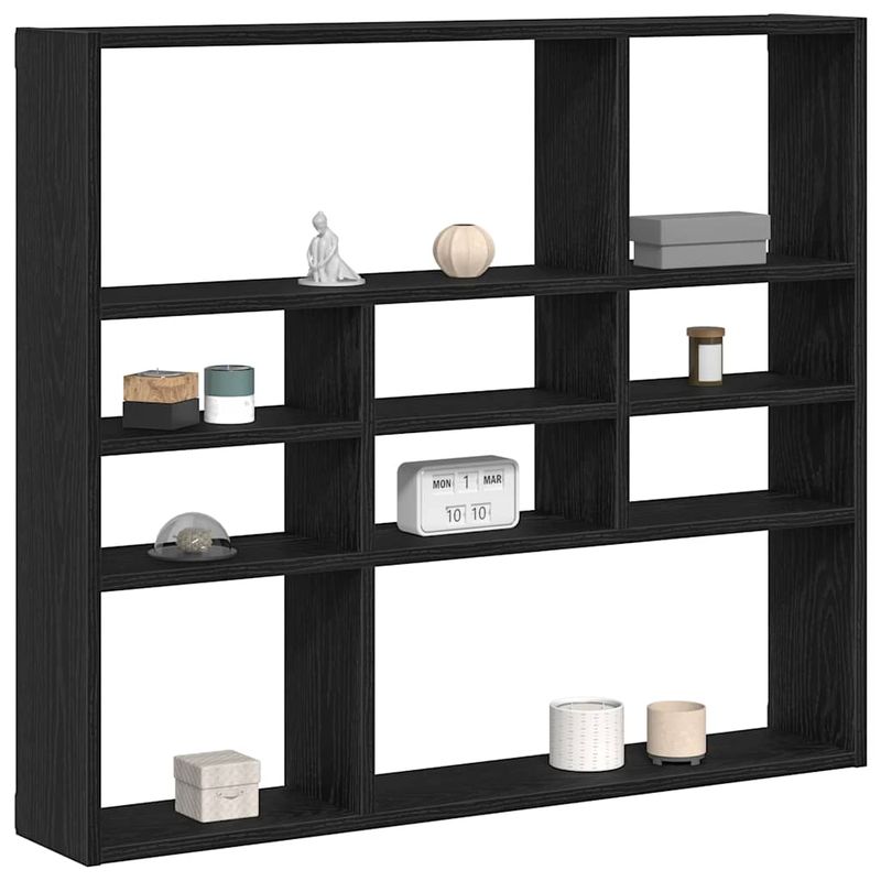 Casa si Gradina - Mobilier - Biblioteci si rafturi - Rafturi - Raft de perete, stejar negru, 90x16x78 cm, lemn prelucrat - Infinity.ro