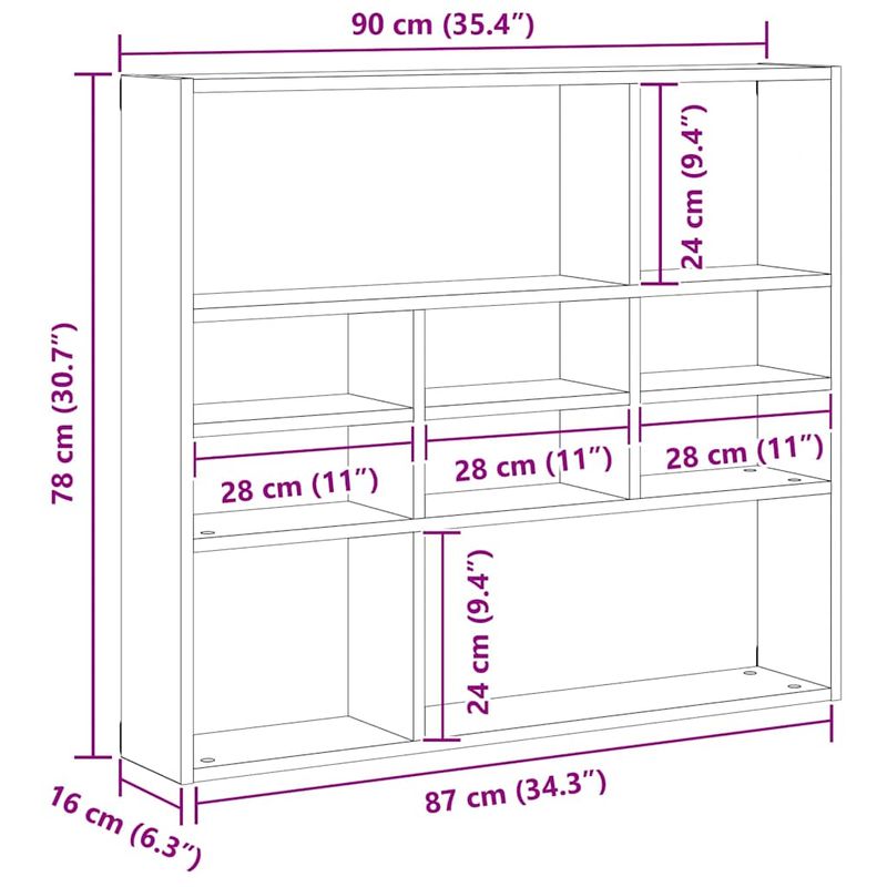 Casa si Gradina - Mobilier - Biblioteci si rafturi - Rafturi - Raft de perete, stejar negru, 90x16x78 cm, lemn prelucrat - Infinity.ro