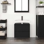 Casa si Gradina - Mobilier - Mobilier baie - Corpuri baie - Dulap pentru baie cu sertare Stejar negru 60x34,5x60 cm - Infinity.ro