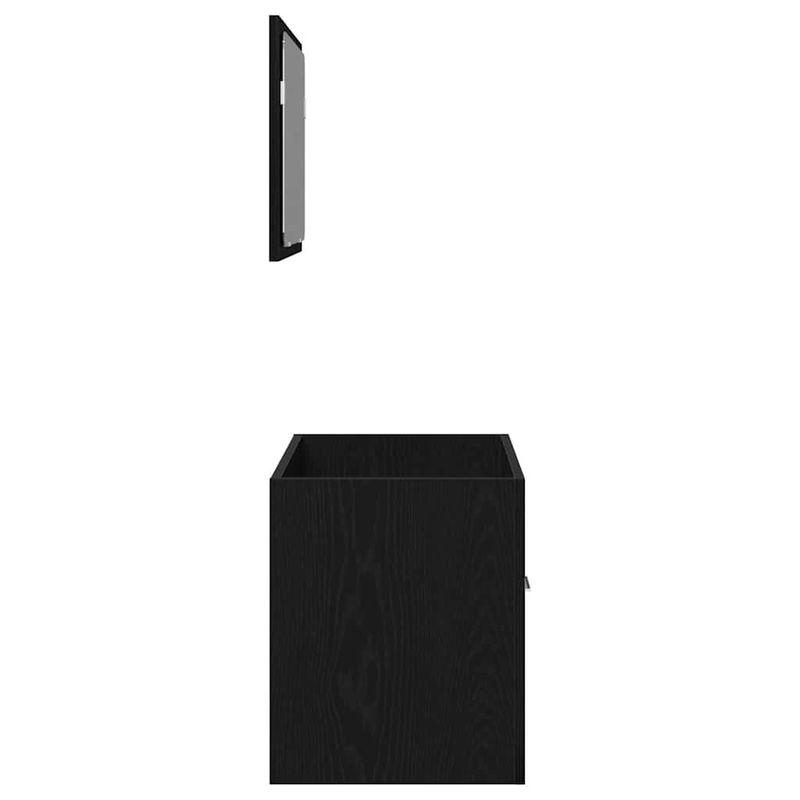 Casa si Gradina - Mobilier - Seturi de mobilier - Seturi baie - Set de mobilier de baie din 2 piese din lemn de stejar negru - Infinity.ro
