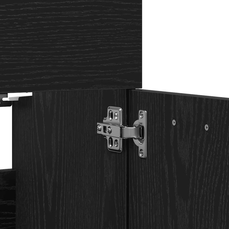 Casa si Gradina - Mobilier - Seturi de mobilier - Seturi baie - Set de mobilier de baie din 2 piese din lemn de stejar negru - Infinity.ro