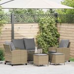 Casa si Gradina - Gradina si terasa - Mobilier exterior - Seturi mobila gradina - Set canapele de gradina cu perne, 6 piese, bej, poliratan - Infinity.ro